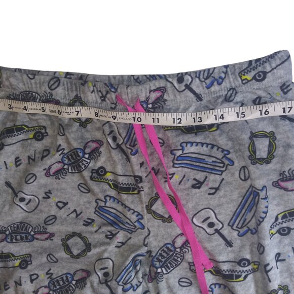 FRIENDS TV Show Series Soft Gray Pajama Pants Central Perk Womens Size Large - Picture 5 of 7